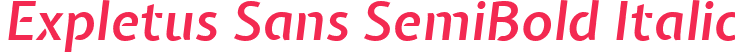 Expletus Sans SemiBold Italic